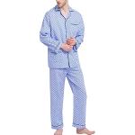 GLOBAL Pijamas para Hombres 100% Algodón Cómoda Ro