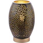 Globo Narri - Lámpara de mesa (metal), color dorado y negro mate