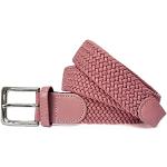Cinturones elásticos rosas largo 120 trenzados con trenzado talla XL para mujer 