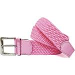 Cinturones elásticos rosa pastel largo 105 trenzados con trenzado talla XL para hombre 