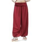 Pantalones bombachos rojos fluorescentes de goma de verano tallas grandes floreados talla 3XL para mujer 
