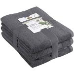 Juegos de toallas grises de algodón Gözze 70x140 en pack de 6 piezas 