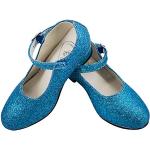 Zapatos azules de tacón talla 34 para mujer 
