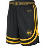 Pantalones cortos deportivos negros de piel Golden State Warriors vintage con logo talla XL para hombre 