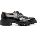 Zapatos negros de goma con puntera redonda rebajados con cordones formales con logo talla 38,5 para mujer 