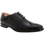 Goor - Zapatos de Charol Piel con Cordones Modelo Oxford para Hombre/Caballero - Traje/Fiesta/Boda (48 EUR) (Negro Charol)