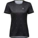 Camisetas negras de piel de running rebajadas transpirables Gore talla L para mujer 