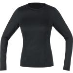 Camisetas interiores deportivas negras de poliamida rebajadas manga larga Gore para mujer 