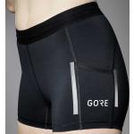 Shorts grises de poliester de running rebajados de punto Gore talla XS para mujer 