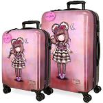 Set de maletas rosas de goma rebajadas con aislante térmico Gorjuss infantiles 