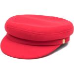Gorras estampadas rojas de lana rebajadas talla 59 con logo Manokhi para mujer 