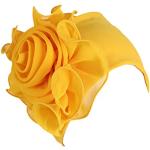 Gorras amarillas de invierno floreadas talla M para mujer 