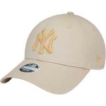 Gorras estampadas beige de algodón New York Yankees informales con logo NEW ERA 9FORTY para mujer 