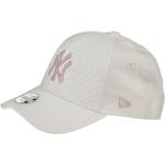 Gorras estampadas blancas de algodón New York Yankees informales con logo para mujer 