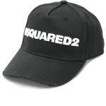 Gorras estampadas negras de algodón con logo Dsquared2 Talla Única para hombre 