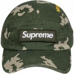Gorras estampadas verdes de algodón militares con logo Supreme Talla Única para mujer 