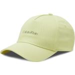 Gorras estampadas amarillas de algodón rebajadas con logo Calvin Klein para mujer 