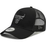 Gorras estampadas negras Chicago Bulls con logo NEW ERA para mujer 