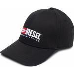 Gorras estampadas negras de algodón con logo Diesel para hombre 