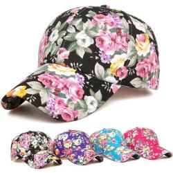 Gorra de béisbol con estampado floral de rosas a la moda para mujer, sombrilla, protector solar, gorra floral, sombrero para el sol
