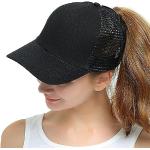 Gorras negras de poliester de béisbol  de verano talla 60 informales para mujer 