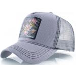 Gorras grises de algodón de béisbol  de verano talla 60 floreadas para mujer 