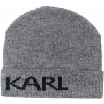 Gorros grises de alpaca de invierno con logo Karl Lagerfeld Talla Única para hombre 