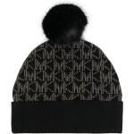 Gorros negros de merino de invierno rebajados con logo Michael Kors by Michael Talla Única para mujer 