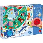 Goula - Puzle XXL Discover Animals, Puzle de carton de piezas grandes para niños a partir de 3 años