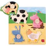 Puzzles multicolor de madera de madera Goula con motivo de animales infantiles 