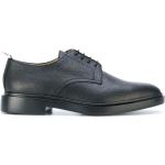 Zapatos negros de goma con puntera redonda con cordones formales con logo Thom Browne para hombre 