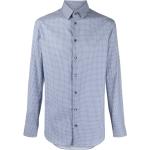 Camisas estampadas azules de algodón manga larga Armani Giorgio Armani para hombre 
