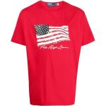 Camisetas estampada rojas de algodón rebajadas manga corta con cuello redondo de punto Ralph Lauren Polo Ralph Lauren talla M para hombre 
