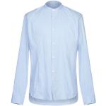 Camisas azules celeste de popelín cuello Mao manga larga Daniele Alessandrini Grey talla M para hombre 