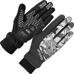 GripGrab Rebel Youngster Windproof Winter Gel-Padded Kids Cycling Gloves-Full Finger Shock-Absorbing for Children Guantes Ciclismo Invierno, Unisex-Youth, Negro/Gris, M