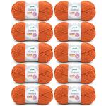 Almohadas naranja de lana 