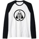 Guardián de la sabiduría: revelando el búho Illuminati Camiseta Manga Raglan