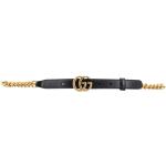 Cinturones negros de cuero con hebilla  largo 80 Gucci para mujer 