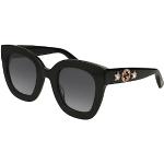 Gafas negras de sol rebajadas con logo Gucci para mujer 