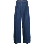 Pantalones azules de algodón de cintura alta Gucci talla M para mujer 