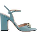 Sandalias azules de cuero de tiras Gucci talla 38,5 para mujer 