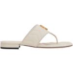 Sandalias blancas de cuero de punta cuadrada vintage acolchadas Gucci talla 37,5 para mujer 