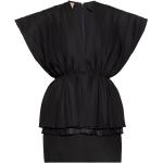 Vestidos negros de lana de manga corta rebajados manga corta con escote V Gucci talla S para mujer 