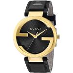 Relojes negros de cuero de pulsera Cuarzo Gucci para mujer 