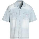 Camisetas azul marino de algodón de manga corta rebajadas manga corta desgastado Guess talla XS para hombre 