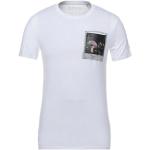 Camisetas orgánicas blancas de algodón de manga corta manga corta con cuello redondo con logo Guess talla XS de materiales sostenibles para hombre 