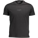 Camisetas negras de algodón de algodón  con logo Guess talla XL para hombre 
