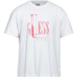 Camisetas de algodón de manga corta rebajadas manga corta con cuello redondo con logo Guess talla XL para hombre 