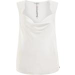 Camisetas blancas de sintético con encaje  rebajadas sin mangas de encaje Guess talla XL para mujer 