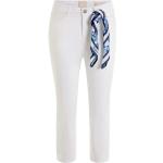 Crop Tops blancos de tencel rebajados Guess Jeans para mujer 